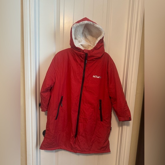 NWOT Hiturbo Warm Kids Oversize Swim Parka: Waterproof Changing Robe,Size 7 - 14 - Picture 7 of 11